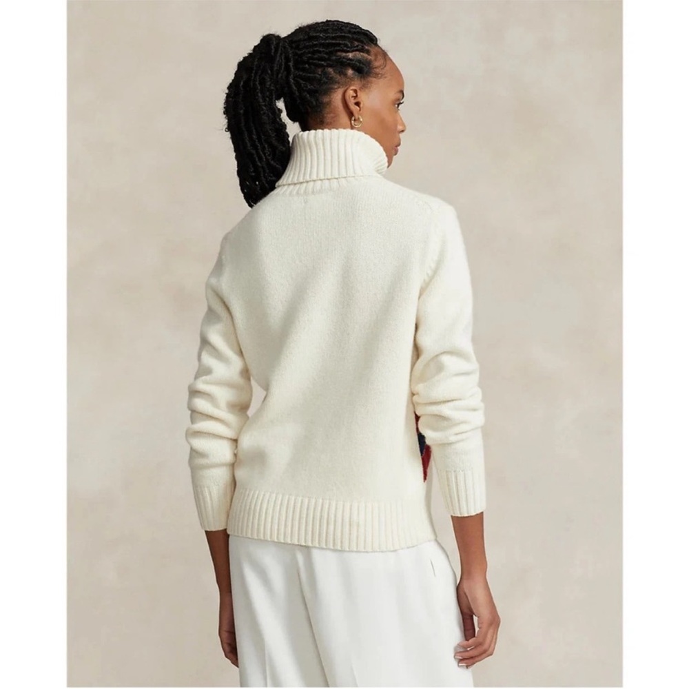 Polo Ralph Lauren Intarsia-Crest Wool Turtleneck - Picture 2 of 7